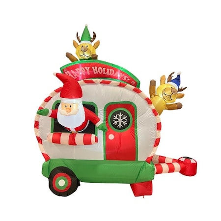 Celebrations Celebrations Holiday Camper w/ Santa 7.5 ft. Inflatable MY-22C757
